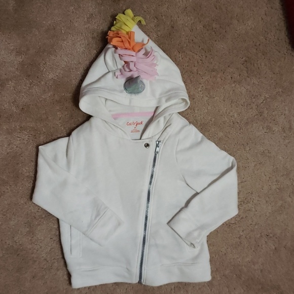 unicorn zip up hoodie